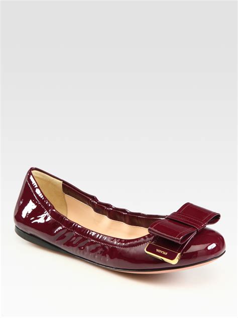 prada brown flats|Prada ballet flats for women.